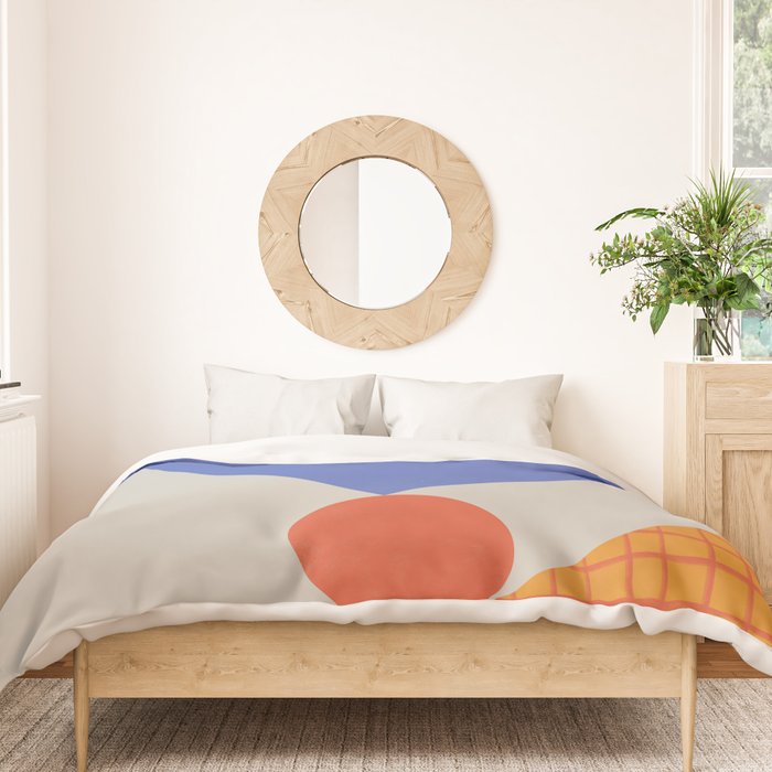 Red Circle #3 Duvet Cover Gallery Image 3