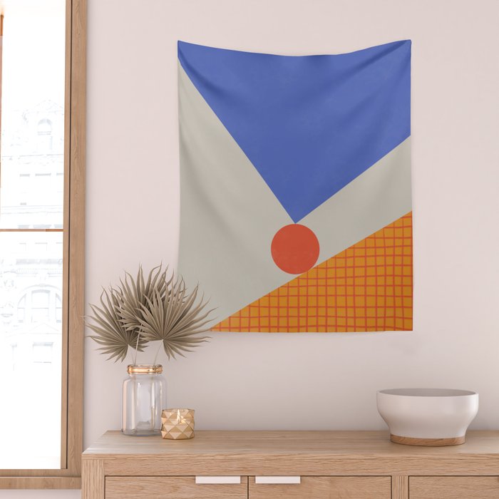 Red Circle #3 Wall Tapestry Gallery Image 2