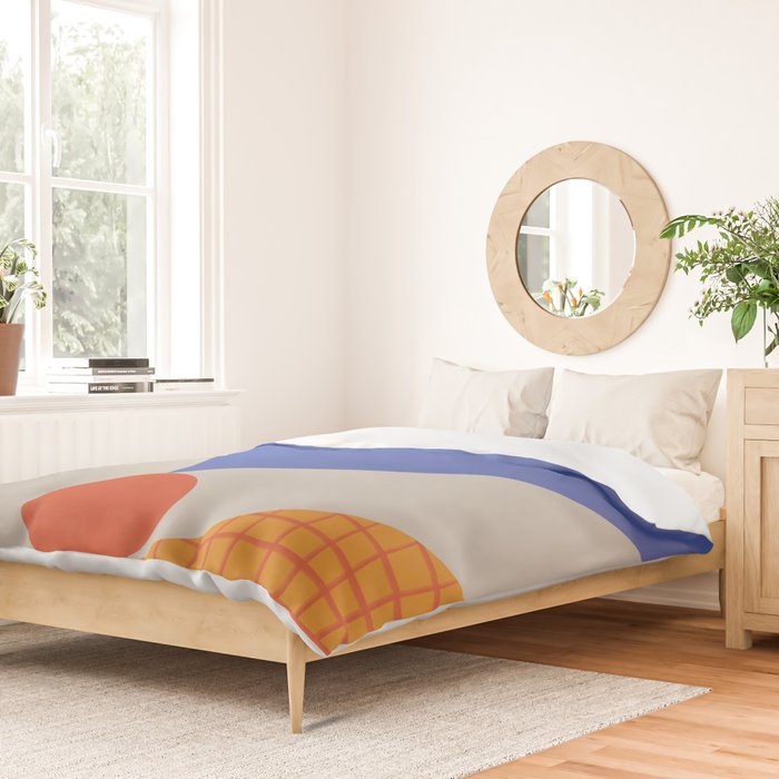 Red Circle #3 Duvet Cover Gallery Image 2