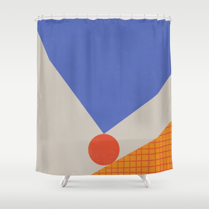 Red Circle #3 Shower Curtain Gallery Image 1