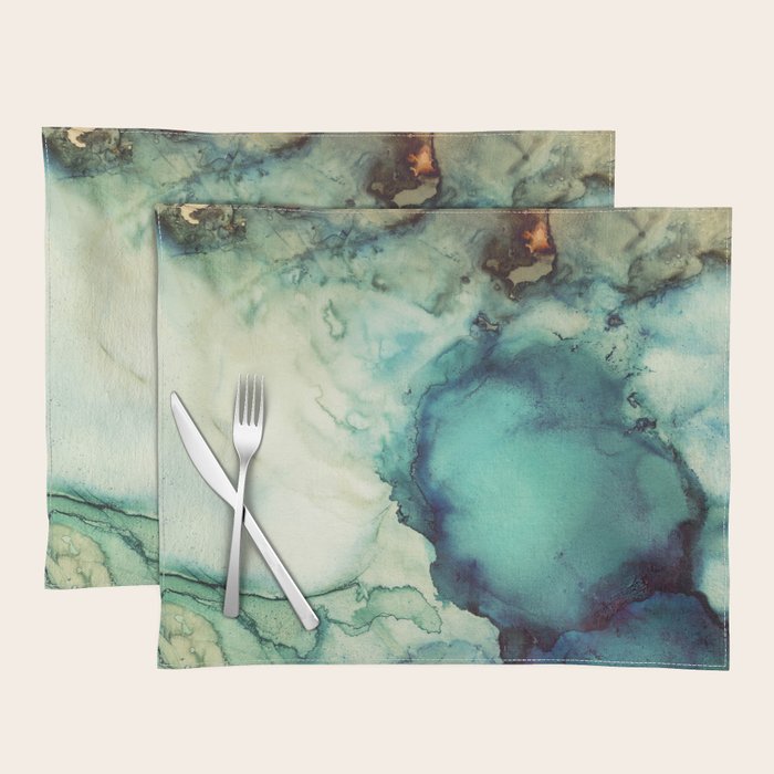 Teal Abstract Placemat Gallery Image 1