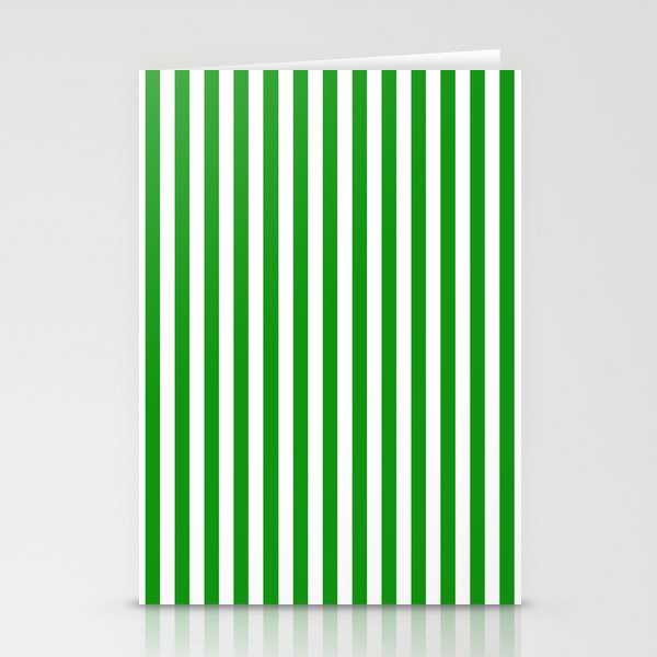 Green and White Stripes Pattern Stationery Card Gallery Image 2