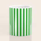 Green and White Stripes Pattern Coffee Mug Gallery Image 4
