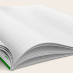 Green and White Stripes Pattern Notebook Gallery Image 2
