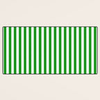 Green and White Stripes Pattern Desk Mat Gallery Image 3