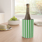 Green and White Stripes Pattern Wine Chiller Gallery Image 4