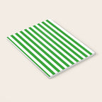 Green and White Stripes Pattern Notebook Gallery Image 3