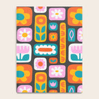 Vintage scandinavian floral art pattern Notebook Gallery Image 4