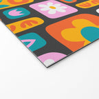 Vintage scandinavian floral art pattern Welcome Mat Gallery Image 2