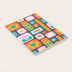 Vintage scandinavian floral art pattern Notebook Gallery Image 3