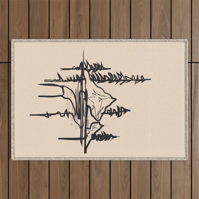 Abstract Landscape II Outdoor Rug Gallery Image 1