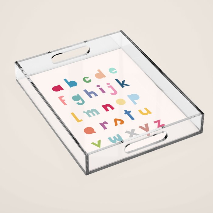 ABC alphabet art Acrylic Tray Gallery Image 1