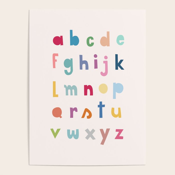 ABC alphabet art Poster