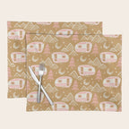 Little Camper - pink and gold Placemat Gallery Image 1