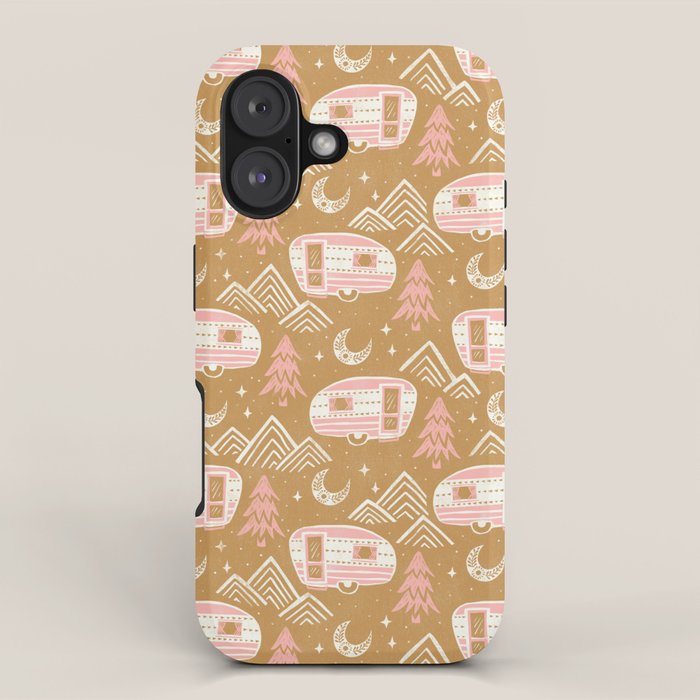 Little Camper - pink and gold iPhone Case Gallery Image 1