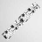 Black and white palm tree beach doodle pattern Table Runner Gallery Image 3