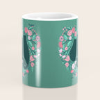I Heart Cats and Flowers (in Green) Coffee Mug Gallery Image 4