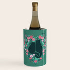 I Heart Cats and Flowers (in Green) Wine Chiller Gallery Image 3