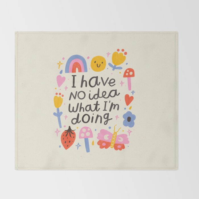 No Idea What I'm Doing Quote Throw Blanket Gallery Image 2