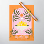Mediterranean Lemon Florals - La Dolce Vita Wrapping Paper Gallery Image 1