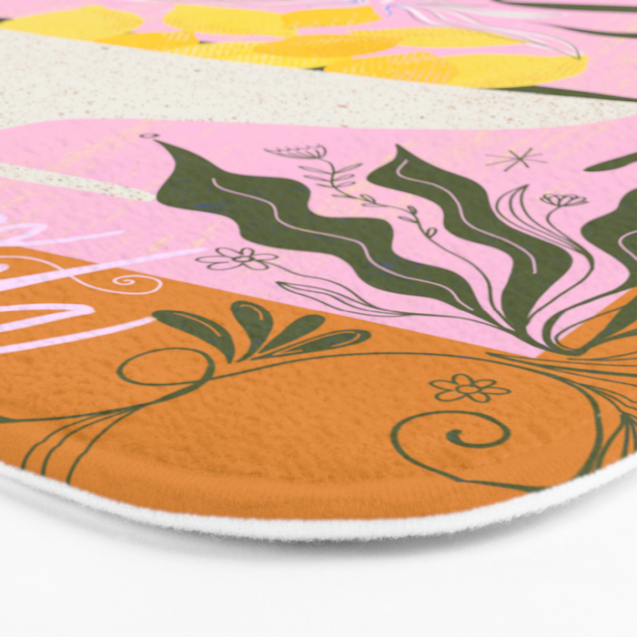 Mediterranean Lemon Florals - La Dolce Vita Bath Mat Gallery Image 3