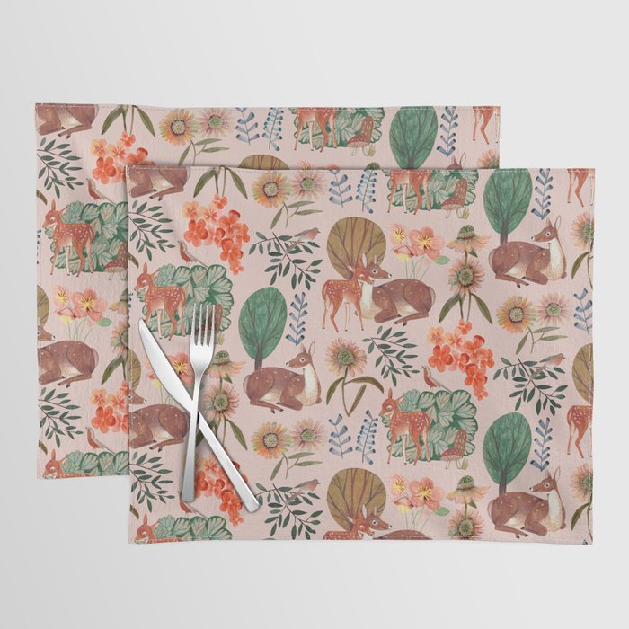 Deer pattern Placemat Gallery Image 1