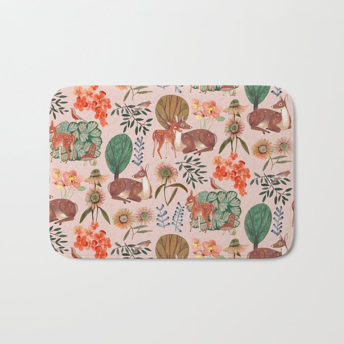 Deer pattern Bath Mat Gallery Image 1