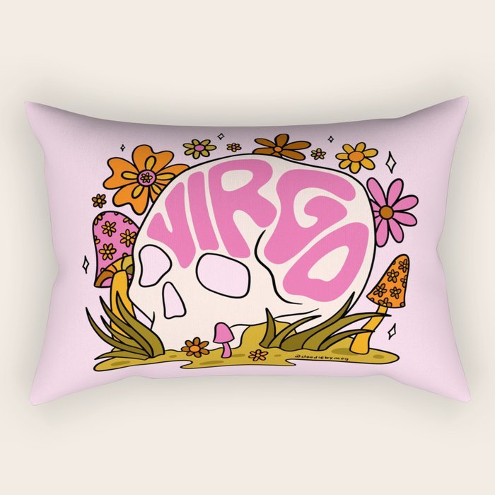 Virgo Skull Rectangular Pillow Gallery Image 1