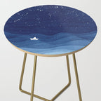 blue ocean waves, sailboat ocean stars Side Table Gallery Image 2