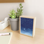 blue ocean waves, sailboat ocean stars Mini Art Print Gallery Image 2