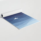 blue ocean waves, sailboat ocean stars Yoga Mat Gallery Image 2