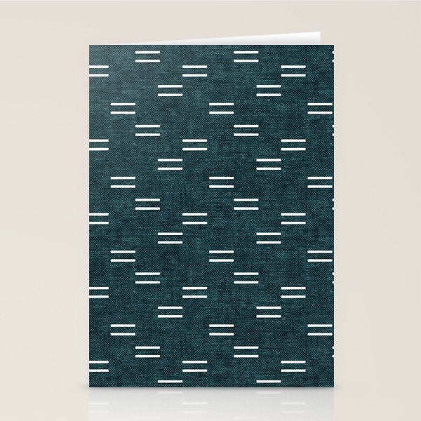 double dash on dark teal Stationery Card Gallery Image 1