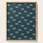 double dash on dark teal Serving Tray Gallery Image 1