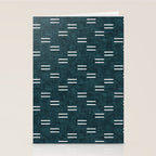 double dash on dark teal Stationery Card Gallery Image 2
