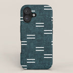 double dash on dark teal iPhone Case Gallery Image 1