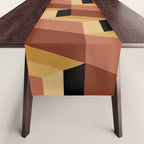 Cuboid Geometric Abstract Shapes Pattern VII Table Runner Gallery Image 1