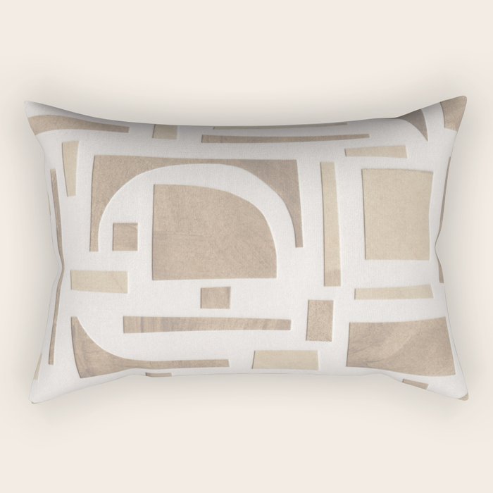 Abstract Paper Collage #3 Rectangular Pillow Gallery Image 2