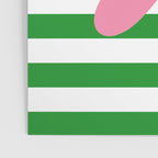 Joyful Flower and Stripes Pop Floral Pink Green White Poster Gallery Image 3