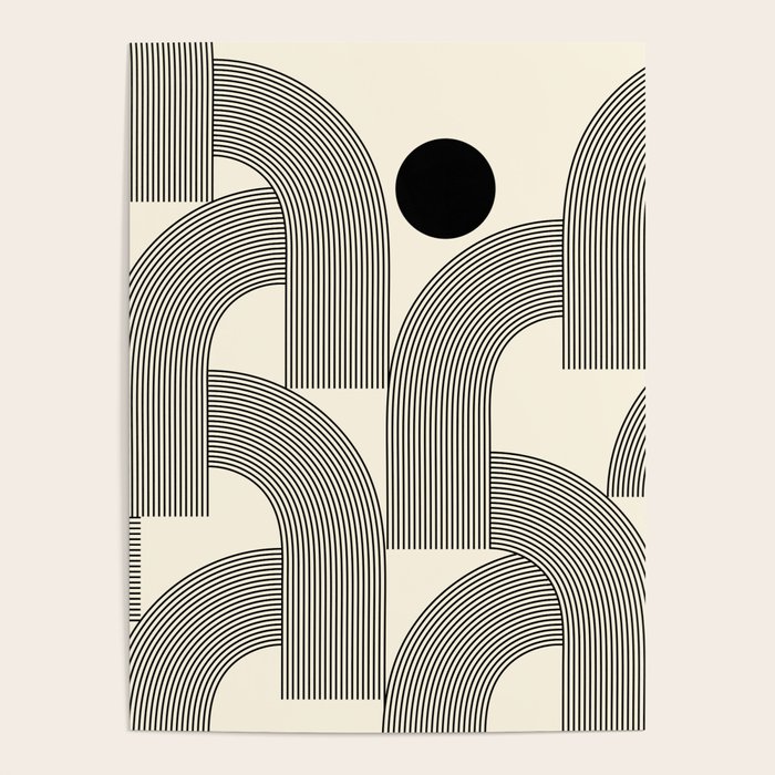 Abstraction_SUNLIGHT_SUNSHINE_LINE_POP_ART_Minimalism_001A Poster Gallery Image 1