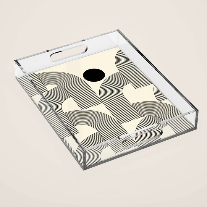 Abstraction_SUNLIGHT_SUNSHINE_LINE_POP_ART_Minimalism_001A Acrylic Tray Gallery Image 1