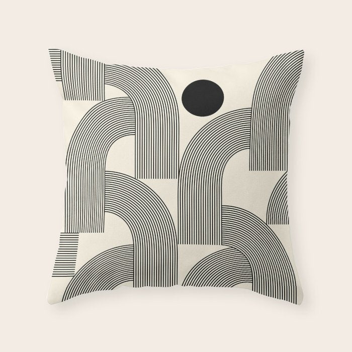 Abstraction_SUNLIGHT_SUNSHINE_LINE_POP_ART_Minimalism_001A Throw Pillow Gallery Image 6