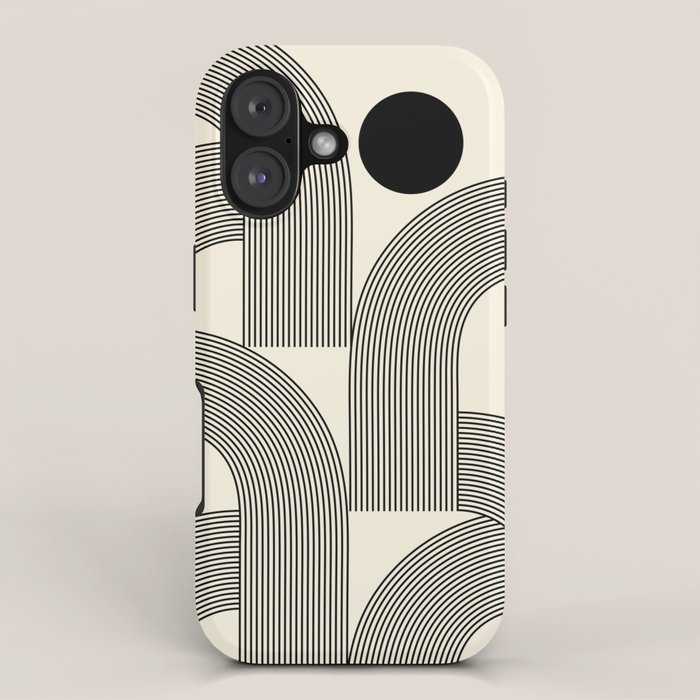 Abstraction_SUNLIGHT_SUNSHINE_LINE_POP_ART_Minimalism_001A iPhone Case Gallery Image 1