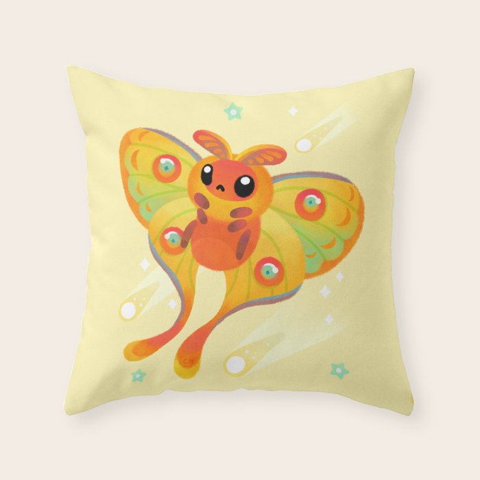 Comet Moth Throw Pillow Gallery Image 6