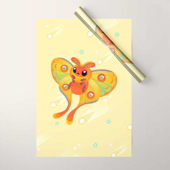 Comet Moth Wrapping Paper Gallery Image 1