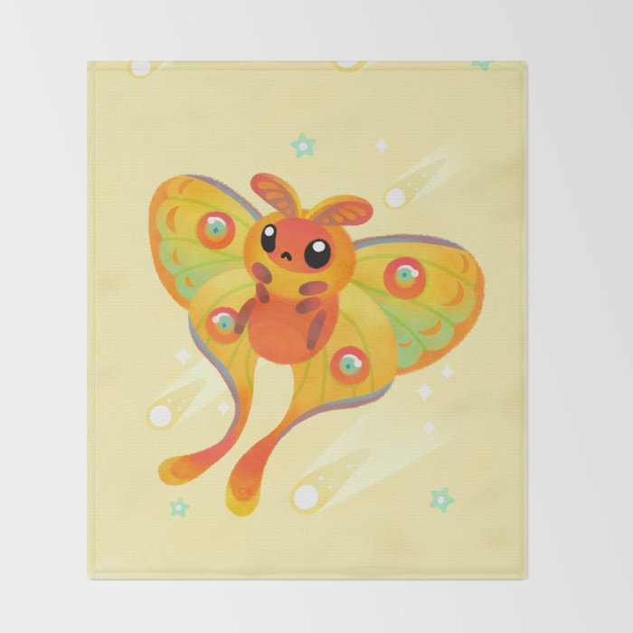 Comet Moth Throw Blanket Gallery Image 2