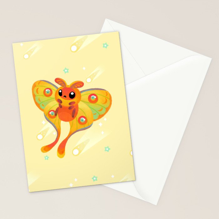 Comet Moth Stationery Card Gallery Image 2