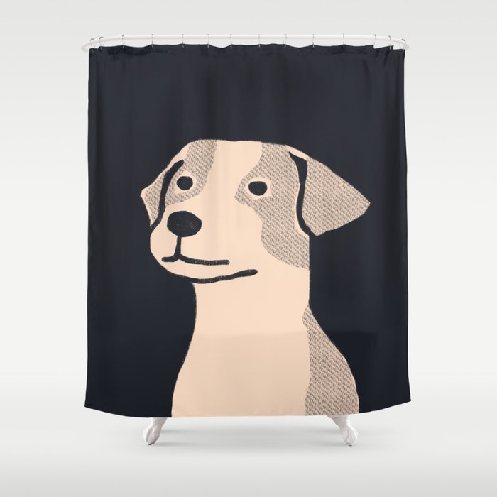 One little Jack Russell dog Shower Curtain Gallery Image 1