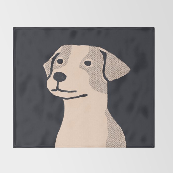 One little Jack Russell dog Throw Blanket Gallery Image 2
