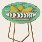 Striped Bowl with Pears Side Table Gallery Image 2