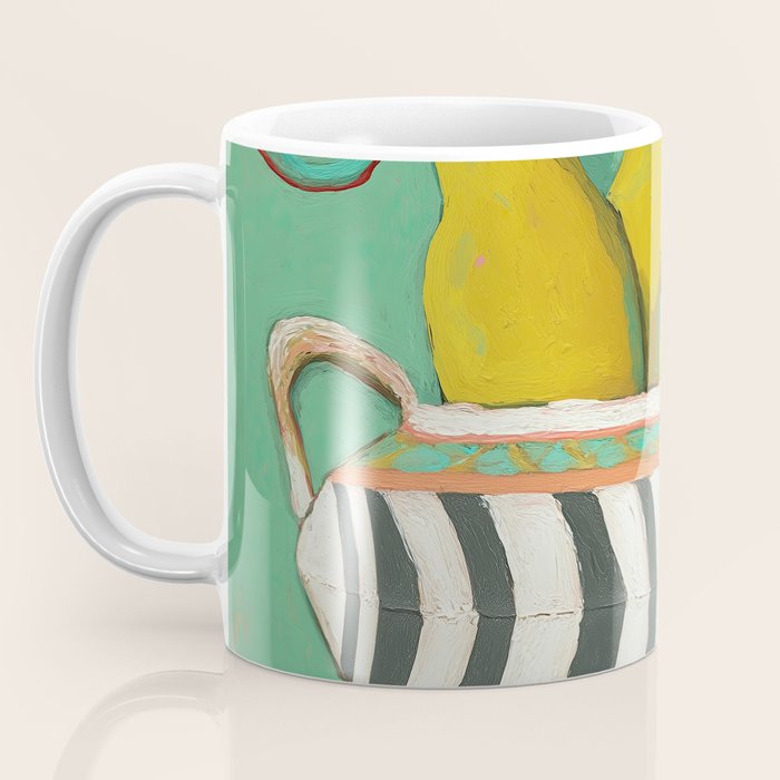 Striped Bowl with Pears Coffee Mug Gallery Image 3